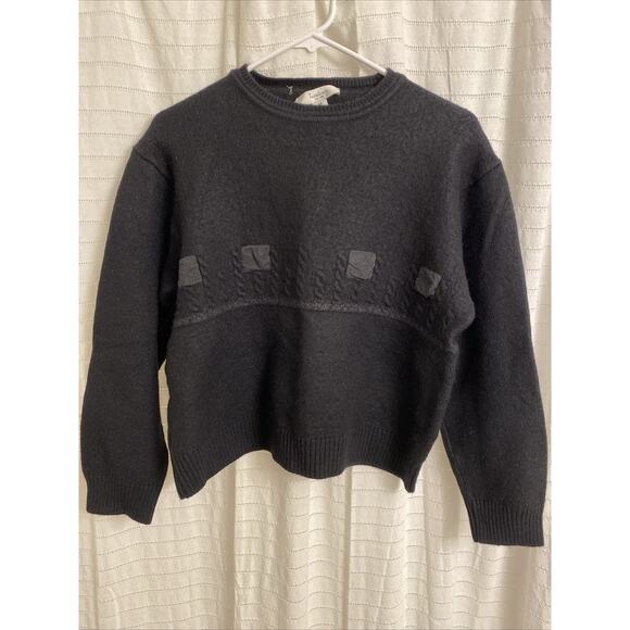 Turnbury Wool Sweater 48 Women’s Black Winter - Picture 1 of 4